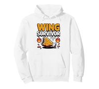 Hot Ones Challenge Vintage Chili Illustration Inspired Wing Pullover Hoodie