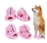 Hot Pavement Dog Shoes, Dog Paw Shoe, Protectors Reflective Anti Slip Boots for Rain Urban Beach Night Hiking Travel Outdoor Pavement Indoor