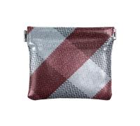 Hot Peach Buffalo Plaid Tartan Check Scotland Women's Small Leather Change Purse Cute Coin Holder for Men Women Travel, Hot Peach Buffalo Plaid Tartan Check Scotland, 4.33"(L) x 3.74"(W) x 0.39"(H),