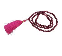 Hot Pink 108 Bead Meditation Mala with Tassel | Japa Mala Beads for Yoga & Prayer | Spiritual Healing Beads Necklace Pink Tassel Mala Necklace for Mantra Chanting Long beaded necklace