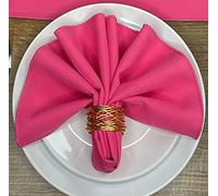 Hot Pink 19" x19" (48cm) Fabric NAPKIN (Polyester, not cotton) PACK OF 4