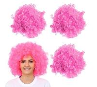 Hot Pink Afro Wig - Fancy Dress Accessory - Funky Large Curly Hair 70's Disco Clown - Perfect for Fancy Dress Events - Pack of 2