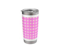 Hot Pink and Red Gingham Check Stainless Steel Insulated Tumbler
