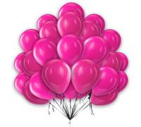 Hot Pink Balloons 50Pcs 12 Inch Hot Pink Balloons Latex Rose Red Balloons for Women Girls Birthday Party Bridal Baby Shower Wedding Valentine's Day Anniversary Decorations