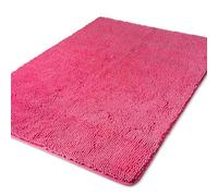 Hot Pink Bathroom Rug 40"x60",Thick Chenille Long Bath Mat,Absorbent and Washable Extra Large Bath Rug Non-Slip, Soft Rug for Bathroom, Living Room and Bedroom