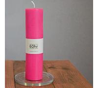 Hot Pink Beeswax Pillar Candle - 60hr Burning time - Handmade in Wales