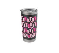 Hot Pink Cowboy Boot Illustration Boho Western Vibe Stainless Steel Insulated Tumbler