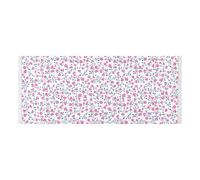 Hot Pink Flowers Blue Vines lace edge washer dryer cover with side bag sturdy Washer and Dryer Covers for the Top for Laundry Room Kitchen Fall Decor Halloween Decor 51.2x22in