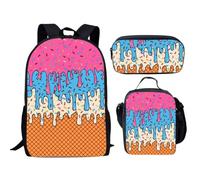 Hot Pink Girl Backpack Cute Lightweight Multi Compartment Bookbag 3 Piece Star Cute Zipper Adjustable Girls Backpack Set for Preschool Kindergarten Elementary Travel Outdoor Camping