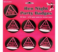 Hot Pink 'HEN PARTY' and 'BRIDE TO BE' Badges you and your girls! Ideal for Your Hen Night