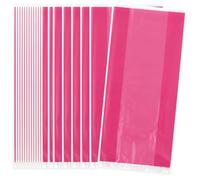 Hot Pink Large Cellophane Bags (27cm x 12cm) 30 Count - Vibrant and Durable Packaging for Gifts and Treats