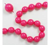 Hot Pink Linking Balloons, 100PCS 6 In Dark Magenta Link Balloons for Making Balloon Wall Heart Arch, Fuschia Tails Balloon for Birthday Bridal Baby Shower Anniversary Princess Theme Party Decorations
