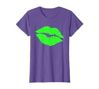 Hot Pink Lips Neon T-shirt 80s Kiss Tee T-Shirt