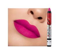 Hot Pink Lipstick, Red Matte Velvet Lip Balm, Lip Crayon Liner Rose Lip Tinted Waterproof Lipgloss, Nourishing 2-in-1 High Pigmented Lipsticks Pencil Set, Non-stick Cup Gifts for Women