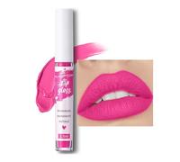 Hot Pink Liquid Lipstick, Lipsticks for Women Long Lasting, Waterproof Non-Sticky Full-Coverage Bright Pink Lip Gloss, Not Fade Matte Lip Stain,Tinted Lip Balm for Girls & Women