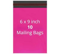 Hot Pink Mailing Bags Self Seal Poly Postal Bags 10Pcs 6x9 Strong Tamper Proof Plastic Closure Packaging Bags for Postage, Shipping, Delivery, Parcel Post Mailers Bag Flexible Tempered Proof
