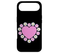 Hot Pink Plaid Tartan Marguerite Daisies Heart Shapes Mania Case for iPhone Air