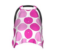Hot Pink Polka Dot Pattern D Print Baby Car Seat Covers, Breathable Nursing Cover Breastfeeding Cover, Stroller Covers, Multi-use Infant Carseat Canopy, Baby Boys Girls Newborn Essentials