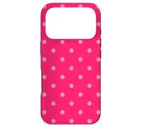 Hot Pink Polka Dot Vintage Boho Aesthetic Girly Preppy Case for iPhone 17 Pro