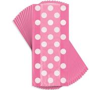 Hot Pink Polka Dots Cellophane Bags (27cm x 12cm) Pack of 20 - Stylish Gift and Treat Bags for Parties and Events