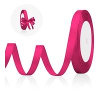 Hot Pink Ribbon for Hair 10mm 22 Meters Valentine Ribon Thin Ribbons for Gift Wrapping Hot Pink Christmas Ribbon for Crafting Art Balloon Hair Bows Decoration Cake Decoration Wedding