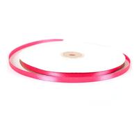 Hot Pink Satin Ribbon 6mm Thin x 91m - Bright Pink Gift Wrapping Ribbon for Wedding, Christmas & Crafts | Slim Decorative Ribbons for Present Wrapping, Cake, Hair Bows & Florist Decorations