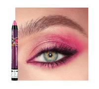 Hot Pink Shimmer Eyeshadow Stick, Bright Red Cream Eye Shadow Pen, Mermaid Glitter Eyeshadows Pencil Crayon, Pearlescent High Pigmented Eyeliner, Smooth Color for Eyes Makeup
