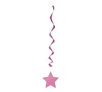 Hot Pink Solid Hanging Swirl Decorations (66cm) Pack of 3 - Elegant Hanging Décor for Parties & Events
