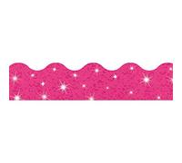 Hot Pink Sparkle Terrific Trimmers Classroom Notice Board Display Borders