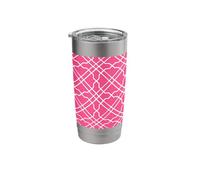 Hot Pink Trellis Preppy Chinoiserie Trellis Pattern Stainless Steel Insulated Tumbler