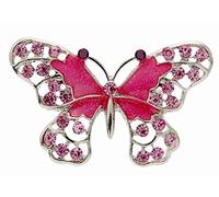 Hot Pink Wedding Day Butterfly Shaped Brooch Pin
