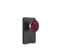 Hot Pink Zebra Print Pattern Wild Animal Stripes PopSockets PopWallet for MagSafe