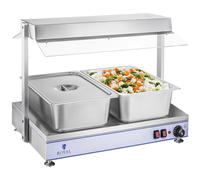 Hot Plate 2 Halogen Lamps 1,100 W - Warming Trays by Royal Catering Silver