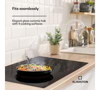 Hot Plate 60 cm Electric Cooker Hob 4 Cooking Zones Glass Ceramic Range Cooker
