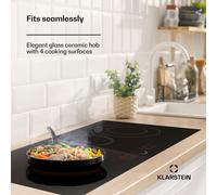 Hot Plate 90 cm Electric Cooker Hob 4 Cooking Zones Glass Ceramic Range Cooker