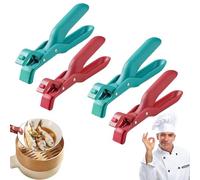 Hot Plate Grippers, Hot Plate Gripper Lifters Tongs, Multi-Function Anti-Scald Bowl Clip, Kitchen Silicone Anti Slip Clip 2025 Upgraded Silicone Clip (4pcs)