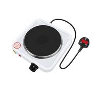 Hot Plates Hob Electric Single Hotplate 5 Temperature Control Portable Table Top Electric Cooker Ideal for Home and Travelling with Overheating Protection ＆ Cast Iron 1000W White