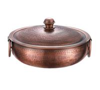 Hot Pot Chinese Style Induction Cooker Copper Hot Pot Mutton Soup Pot Sauerkraut Pot for Home Chinese Hot Pot (A 30cm)