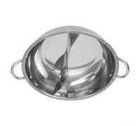 Hot Pot Cookware Set Stainless Steel Twin Divided Pots for Soup and Cooking, 28cm & 30cm (A)