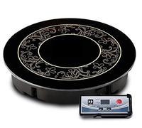 Hot pot induction cooker round induction hob touch wire control embedded hotel table special household kitchen stove appliance (Color : Black, Size : B)