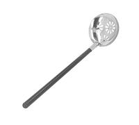 Hot Pot Ladle Heat Anti Scalding Hotpot Ladle Hotpot Soup Ladle Spoon Set Long Handle Hotpot Ladle for Poached Eggs Hot Pot (Black Handle Leaky Spoon)