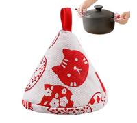Hot Pot Lid Handle Mitt - Heat-Resistant Triangular Kitchen Mitts for Oven | Non-Slip Protector with Cat Design, Soft Silicone Grip, Multi-Purpose Cooking Accessory for Smoker BBQ Camping Apartment