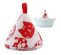 Hot Pot Lid Handle Mitt Heat-Resistant,Triangular Kitchen Mitts for Oven | Non Slip Protector with Cat Design for Cooking Smoker BBQ Camping Apartment