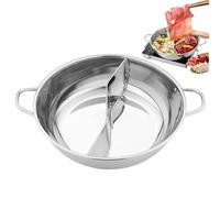 Hot Pot - Restaurant Hot Pot Stainless Steel,Shabu Hot Pot with Divider for Induction Cooker, Kitchen Cooker, Mandarin Duck Pot for Family Gathering