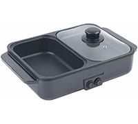 Hot Pot With Grill, Antiating Electric Pot 2 In 1 And Pan, Mini Shabu Shabu Pot With Grill, Dual Temperature Control, Rapid Interior Parties Heating