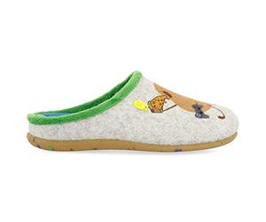 HOT POTATOES Boy's Navan Slipper, Grey, 1.5 UK