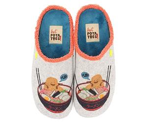 HOT POTATOES Women's Boxhorn Slipper, Grey, 6.5 UK