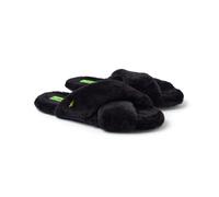HOT POTATOES Women's Mattawan Slipper, Black/White, 7.5 UK