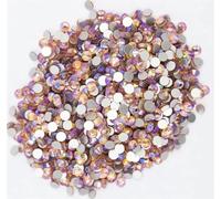 Hot Rhinestones Light PinkRose Glass 3D Nail Art Rhinestones ss3 ss4 ss5 ss6 ss8 ss10 ss12 ss16 ss20 ss30 Crystal Nails Non HotFix Decorations(Light Peach AB,Mix Sizes 5gram)