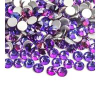 Hot Rhinestones Light PinkRose Glass 3D Nail Art Rhinestones ss3 ss4 ss5 ss6 ss8 ss10 ss12 ss16 ss20 ss30 Crystal Nails Non HotFix Decorations(Purple,SS12 1440pcs)